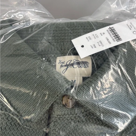 J.Crew Cotton racking-stitch sweater-polo